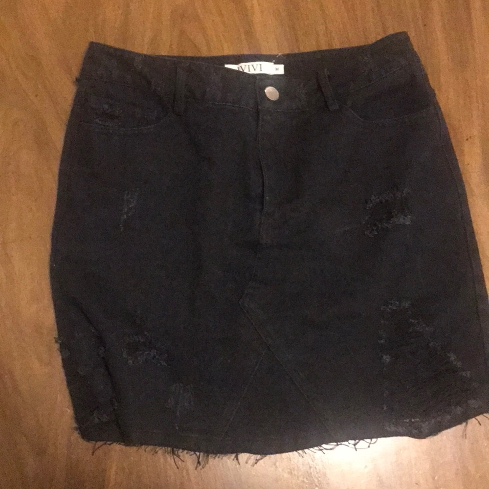 Nasty gal black Jean skirt